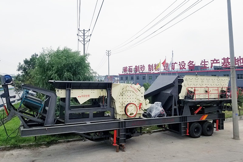 移動破碎機，可加工大理石廢料