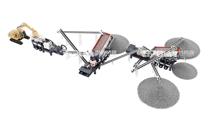 移動石頭破碎機成套設備