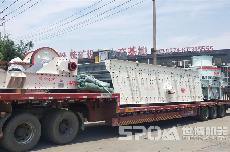 鵝卵石碎沙制砂設備發(fā)貨圖