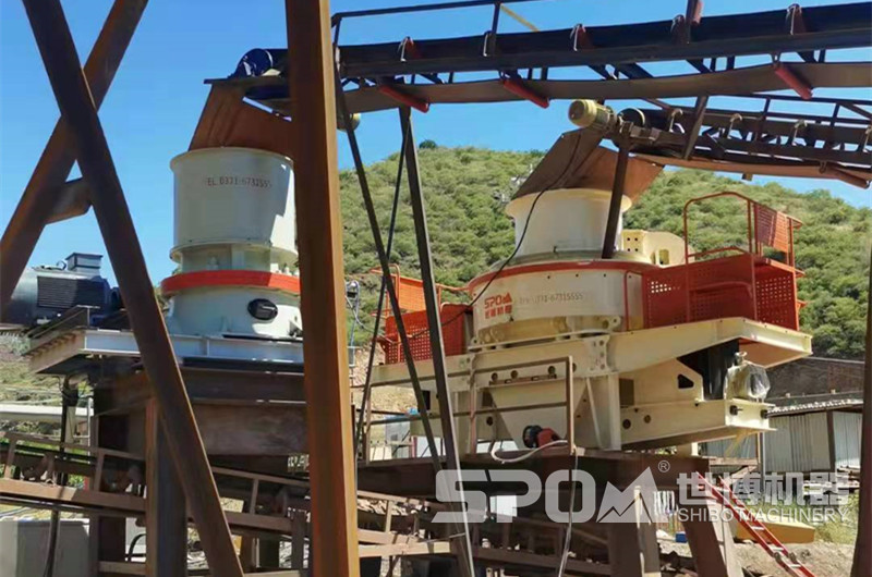 沖擊破現(xiàn)場圖，細碎制砂