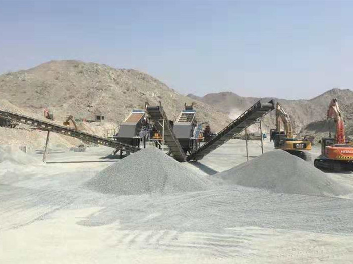 陜西西安碎石生產線現(xiàn)場